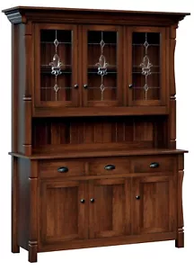 Custom US Hand Made | Solid Hard Wood | Conewago | China Hutch | Cabinet  - Picture 1 of 2