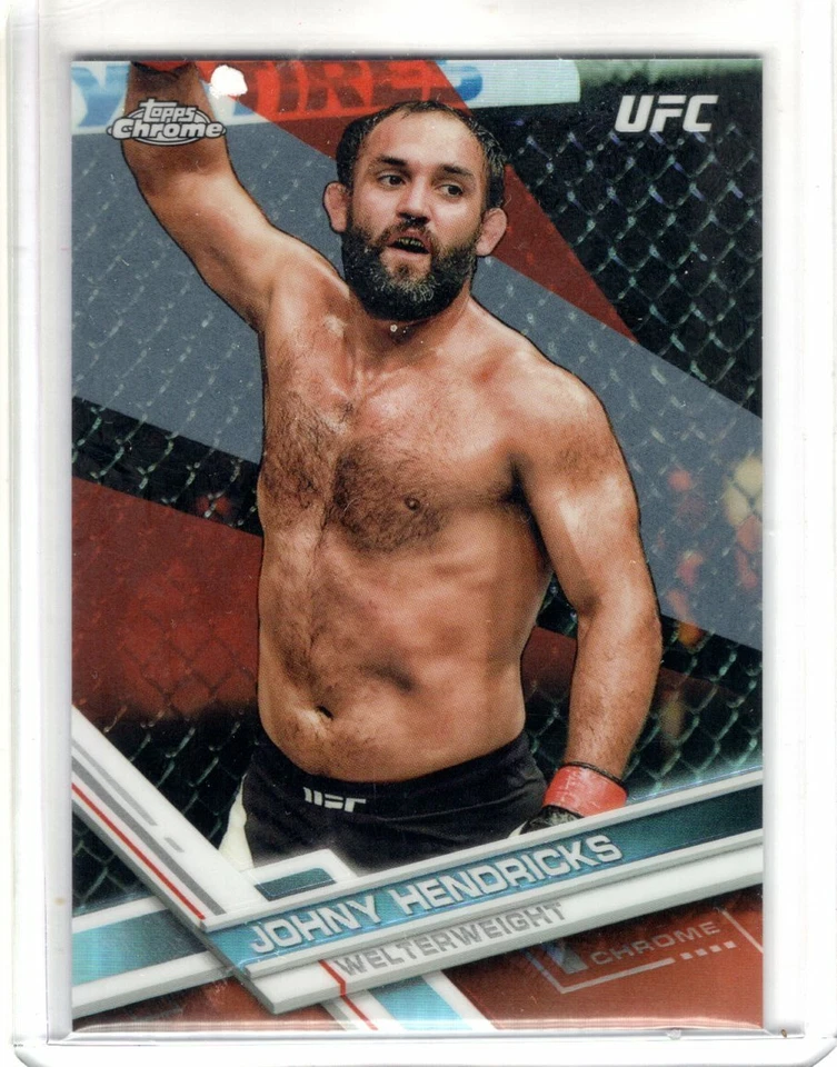 2017 Topps UFC Chrome JOHNY HENDRICKS #82 RED REFRACTOR 2/5 Rare SSP - Image 1 of 1