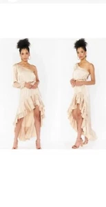 SHOW ME YOUR MUMU Stunner Maxi Dress Size M Champagne Luxe Satin Small - Picture 1 of 7