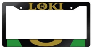 Marco de matrícula de plástico negro brillante Loki Marvel - Imagen 1 de 1