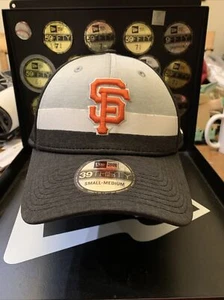 San Francisco Giants New Era 39Thirty Striped Shadow Collection Flex Fit Sz S/MD - Picture 1 of 5
