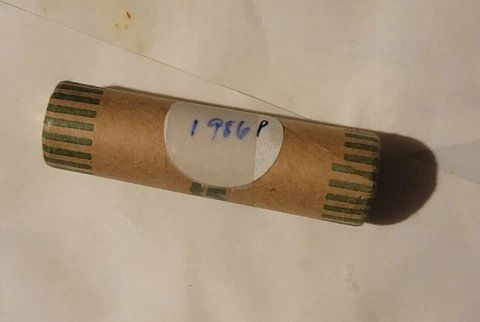1986 P Roosevelt Dime Choice/Gem BU OBW roll Cover