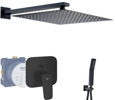 GROHE Cubeo Armatur Duscharmatur Unterputz Dusche Regendusche matt Black C2 - Bild 1 von 4