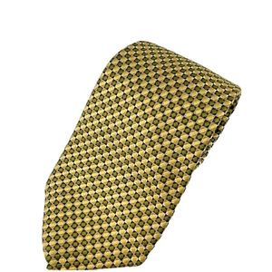 Robert Talbott Best of Class Tie Earthtone Checks on Yellow Silk USA Handmade - Picture 1 of 7