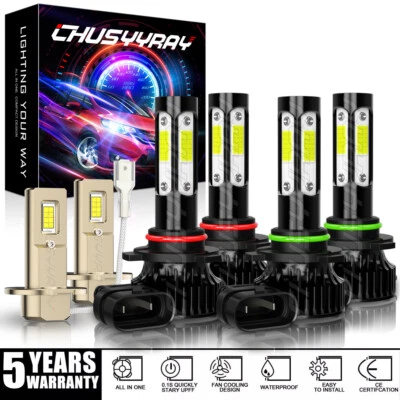 For Mitsubishi Diamante 1995-2003 6x Combo LED Hi/Lo Headlight Fog Light Bulbs - Image 1 of 4