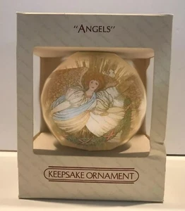 Hallmark Keepsake Ornament 1983 Angels Glass Ball Ornament - Picture 1 of 3