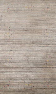 Artisan-made Beige Wool Gabbeh Rug Hand-knotted Carpet 5x8 ft. - Picture 1 of 18