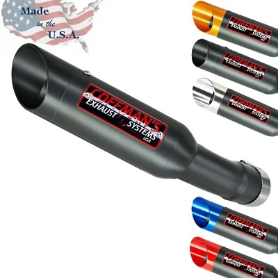 Silenciador de escape Yamaha FZ8 2011-2013 Coffman Shorty deflector de acero inoxidable nuevo Foto 1 de 4