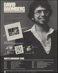David Bromberg My Own House 1978 Tour Fechas anuncio 8 x 11 blanco y negro impresión publicitaria - Imagen 1 de 3