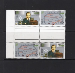 IRELAND 1995 RARE MARCONI GUTTER BLOCK VERY FINE MNH... - Imagen 1 de 2