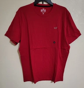 Camiseta Hollister Para Hombre Logo Icono Cuello Redondo Manga Corta Roja Talla XL  - Imagen 1 de 5