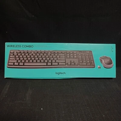 BRAND NEW Logitech Wireless Keyboard and Mouse Combo W/ USB Adapter (920-008971) - Image 1 of 3