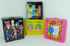 MATTEL Barbie 1960s Doll Case Lot Skipper &amp; Skooter Ken Midge Pink Black Yellow