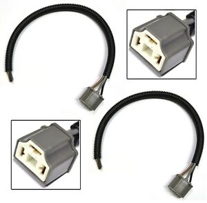 Extension Wire Pigtail Female Ceramic S 9003 H4 Two Harness Head Light Bulb Plug
