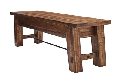 60-Inch Acacia Wood Entryway or Dining Bench 450Lb Weight Capacity Industrial Ac - Image 1 of 4