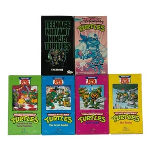 Burger King Kids Club Teenage Mutant Ninja Turtles VHS Lot Set TMNT Bonus 2 Tape - Picture 1 of 9