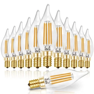 90+ CRI LED Candelabra Bulb 40W Equivalent E12 LED Bulb Dimmable 2700K Soft W... - Picture 1 of 8