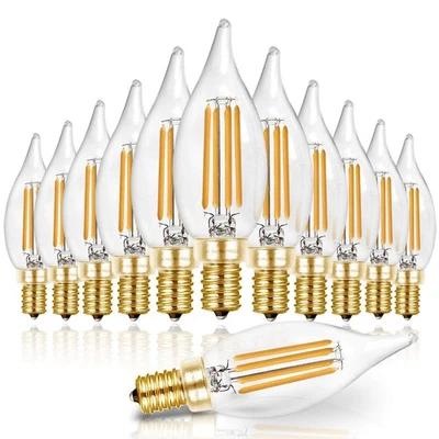 90+ CRI LED Candelabra Bulb 40W Equivalent E12 LED Bulb Dimmable 2700K Soft W... - Image 1 of 4