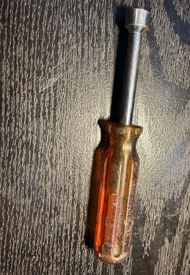 "DESTORNILLADOR DE TUERCA VACO VINTAGE 7/16"" - Nº de pieza S14 - Mango naranja longitud total es de 7"" Foto 1 de 4