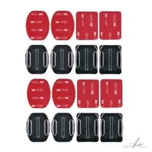 8x GoPro HERO Adhesive Mount Kit 3M Sticky Base Pads Flat & Curved Helmet Set - Picture 1 of 9