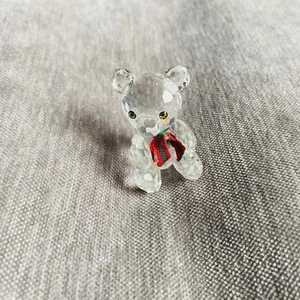 Swarovski Kristall Kris Bär Tartan Schal Sammelfigur Glitzer - Bild 1 von 7