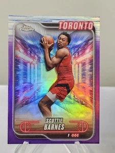 Tarjeta paralela refractor púrpura Scottie Barnes 2025 Topps cromada # 89 - Imagen 1 de 2
