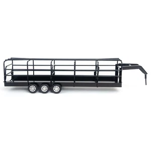 1/16 Piccolo Buster Giocattoli Nero Gooseneck Long Trailer Con Split Gates, - Foto 1 di 4