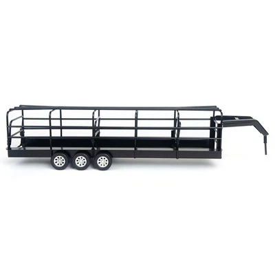 1/16 Piccolo Buster Giocattoli Nero Gooseneck Long Trailer Con Split Gates, - Immagine 1 di 4