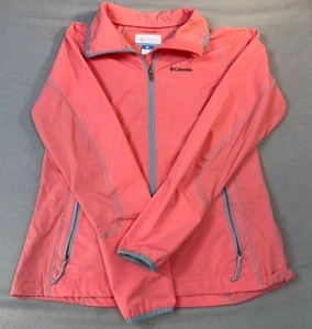 Columbia Jacket Omni-Shield Womens Large Full Zip Windbreaker Hoodie Peach - Picture 1 of 12