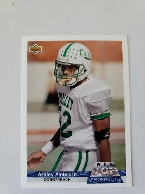 1992 Upper Deck Gold Football Card #G13 Ashley Ambrose RC - Image 1 of 2