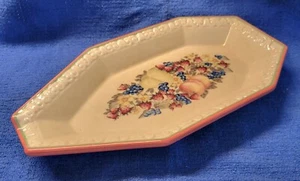 Avon Sweet Country Harvest Spoon Rest Ceramic Cream Color Fruit Pattern - Picture 1 of 3