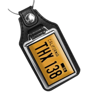 American Graffiti THX138 California License Plate Design Key Chain FOB Key Ring - Bild 1 von 3