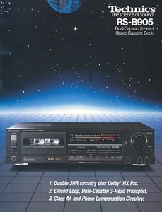 TECHNICS RS B905 CASSETTE DECK - BROCHURE CATALOGUE CATALOGO KATALOG - ENGLISH - Afbeelding 1 van 1
