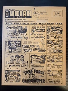 UKIAH Theatre Monthly Mailer, February 1950, Single-Sided Theatre Calendar - Picture 1 of 4