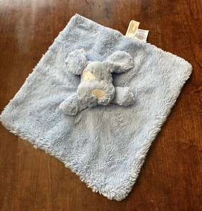 Koala Baby Blue Puppy Dog Security Blanket Rattle White Eye Patch Lovey 15X15" - Picture 1 of 5