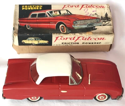 Tinplate Toy Car Marusan Ford Falcon No 3735 Made In Japan Friction Powered SAN - Image 1 of 4
