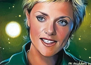 LE ACEO PRINT SG-1 Stargate Cute Sam Carter Amanda Tapping Green Light Mishkova - Picture 1 of 1