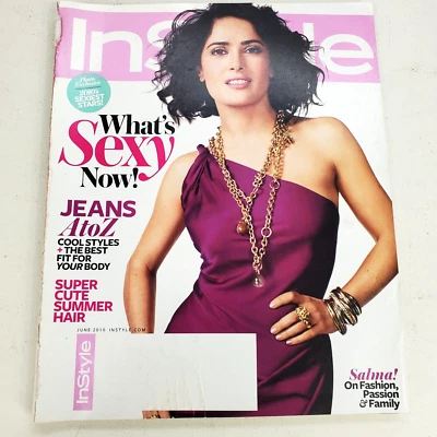 InStyle Magazine June 2010 Salma Hayek What's Sexy Now Jeans A to Z Fashion Foto 1 de 3