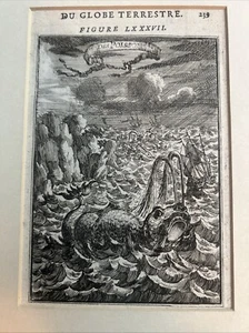 Sea Monsters, Alain Manesson Mallet C1684 Original Etching - Picture 1 of 6