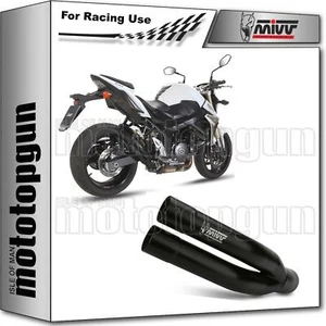 MIVV POT D ECHAPPEMENT RACE DOUBLE GUN NOIR SUZUKI GSR 750 2013 13 2014 14 - Photo 1/5