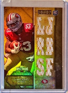 2012 Topps Triple Threads Relics Sepia LaMichael James #TTR-25 26/27 Rookie RC - Picture 1 of 2
