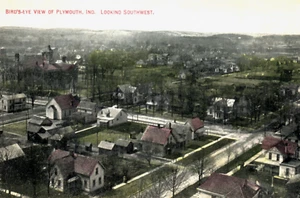 Plymouth Indiana Vogelperspektive Blick nach Südwesten Postkarte - Bild 1 von 3