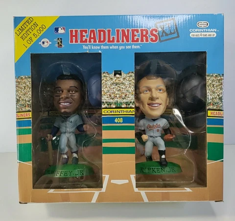 1998 Headliners XL Griffey Jr & Cal Ripken Jr Set w/autographed Cards Lim. Ed Cover