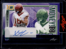 2023 Leaf Metal Draft Football Xavier Hutchinson PROOF AUTO #1/1 signed