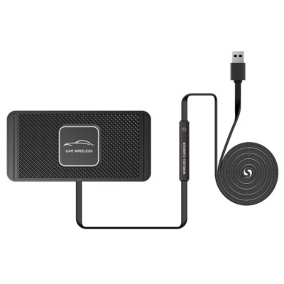 Soporte de tablero de instrumentos para cargador de teléfono inalámbrico rápido para automóvil para Apple iPhone Samsung Foto 1 de 4