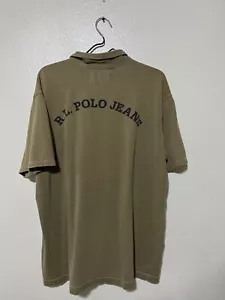 Ralph Lauren Polo Jeans Co Nero Militare Patchwork Patch Camicia Sportiva Grande - Foto 1 di 5