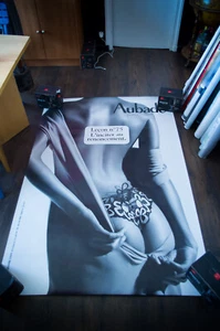 AUBADE LINGERIE 75 French Bus Vintage Advertising Fashion Sexy Poster Original - Picture 1 of 7