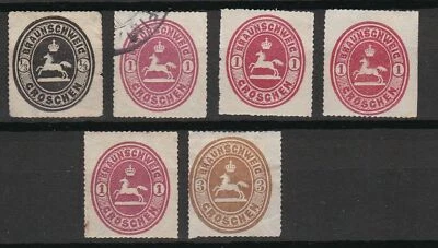 Braunschweig - 1865 ☀Michel Nr. 17/18 + 20 - 95e ☀ MH/Used - Image 1 of 2