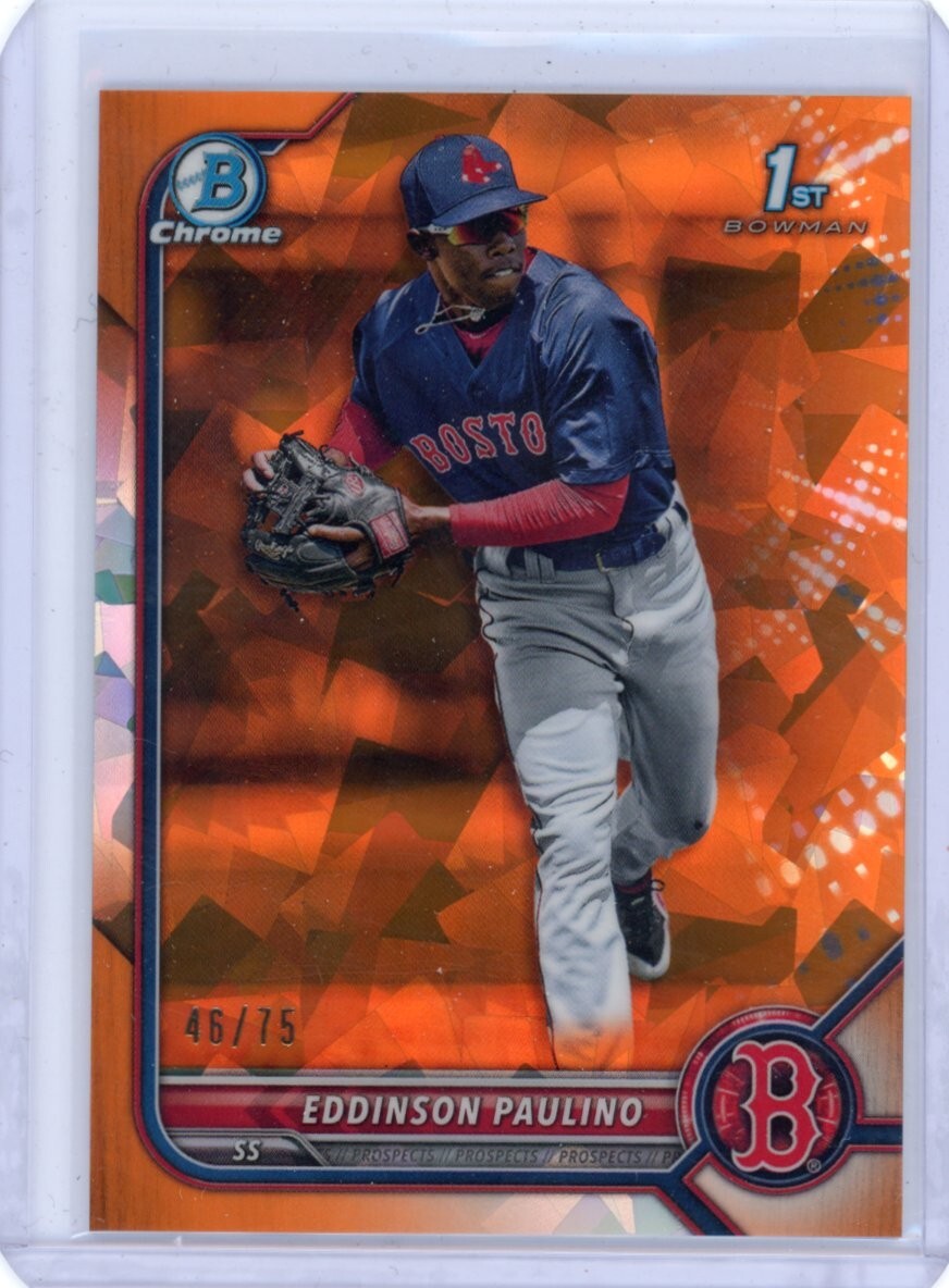 2022 Bowman Chrome Eddinson Paulino #BCP-175 1st Chrome Orange Sapphire #'d /75