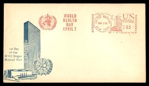 MayfairStamps United Nations FDC 1956 Metered World Health Day First Day Cover a - Picture 1 of 2
